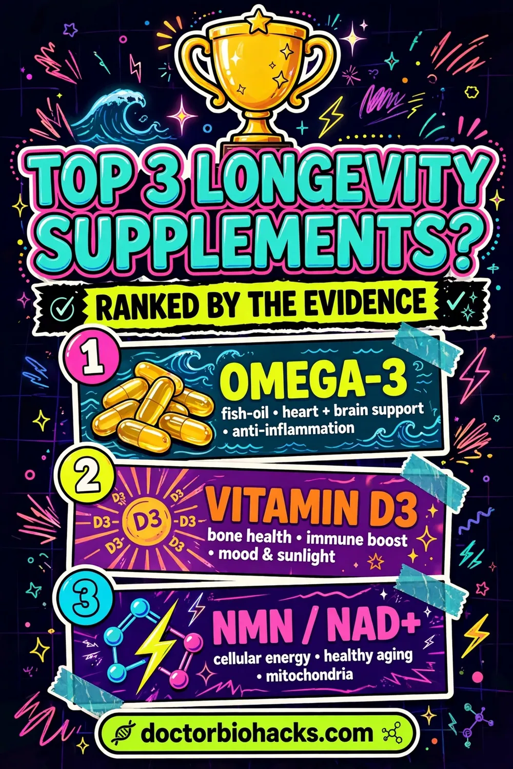 What Are the Top 3 Supplements for Longevity? What Research Actually Supports